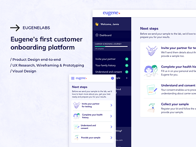 Eugenelabs onboarding 2021 ui user interface web design