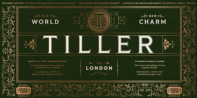 New Font: Tiller font fort foundry new font old world tiller type design typeface typography vintage label vintage type