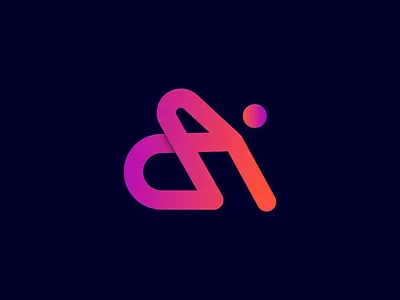 dA Logo branding graphic design illustration logo logos modern typography vector