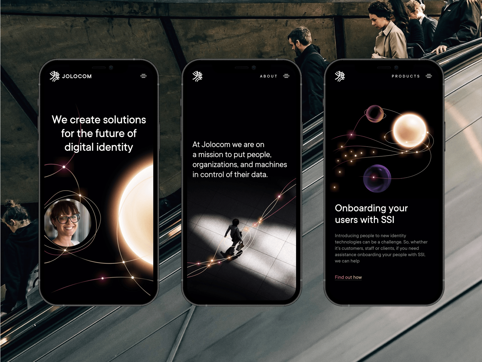 Jolocom brand. 'Season 2' ✴ case study brand development branding decentralization identity scaling ssi web 3.0