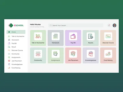 E-Learning dashbord UI dashbord dashbord design dashbord ui e learning dashbord ui ui design