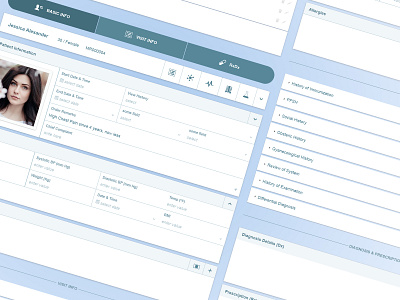 UI Design - Medical Records corporate doctor emr health hospital isparkdesign medical medical record patient ui ux