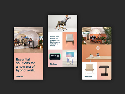 Steelcase Instagram Stories app corporate design graphic design instagram instagram feed instagram story mobile mobile design story design ui ux