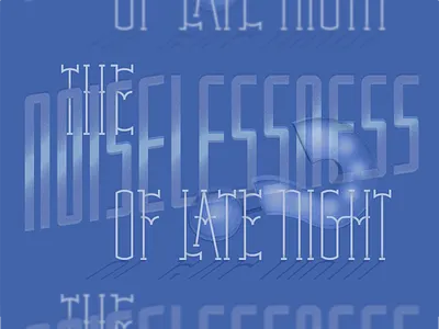 The Jar blue custom lettering disturbing grain texture lettering night noise personal project ray bradbury science fiction typography vector