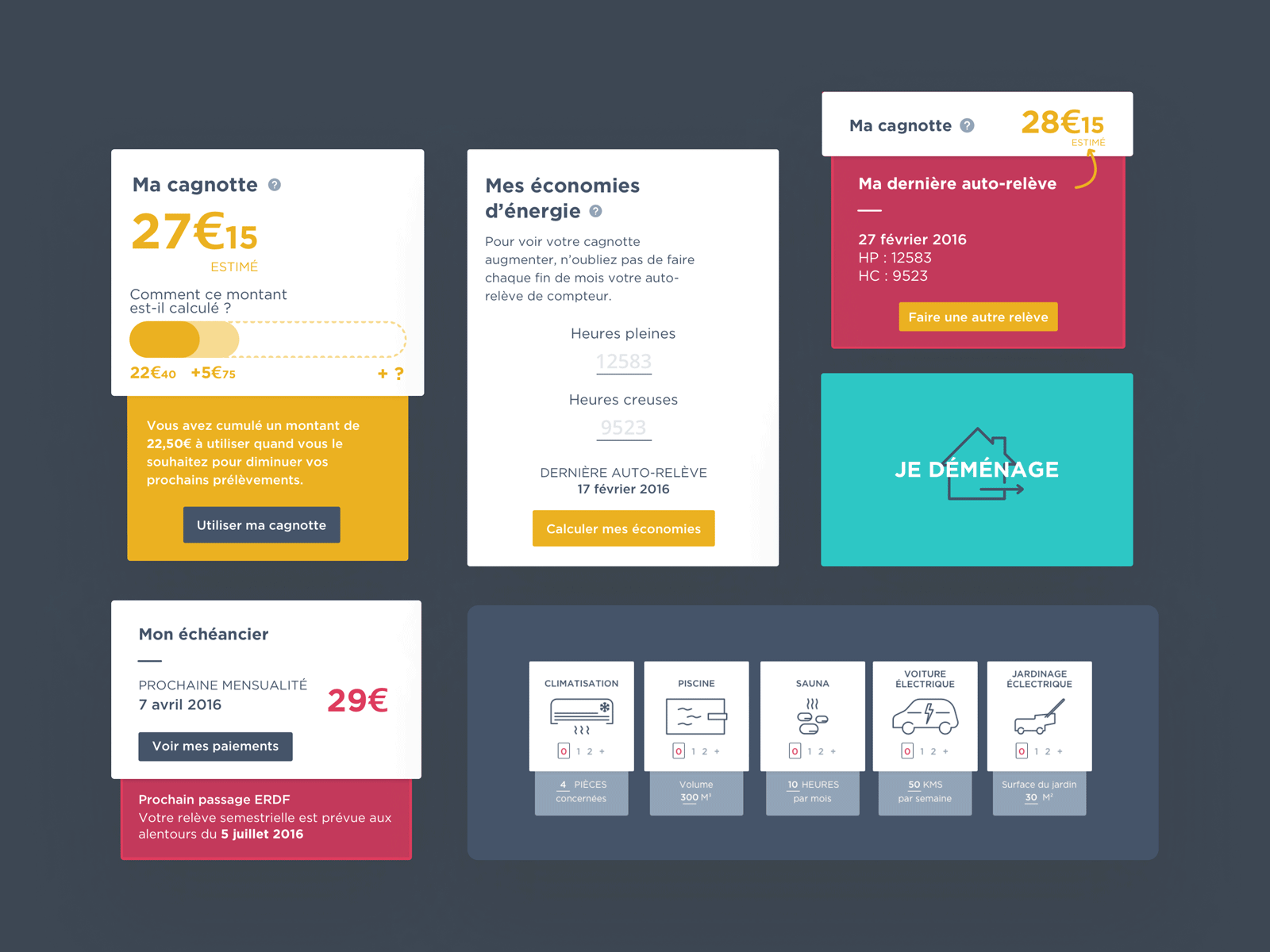 Plüm Énergie – Customer area app ui ux web