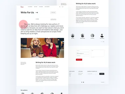 Website with articles about insurance design ui web webdesign