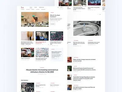 Website with articles about insurance design figma ui uxuidesign web webdesign