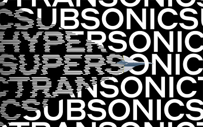 Supersonic Typography airplane boom branding design illustration lettering logo supersonic type design typeface typography vector