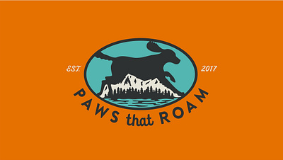 PAWS that ROAM – Brand Identity brand identity branding design dog branding dogs illustration lettering logo pets typeface typography ui vector