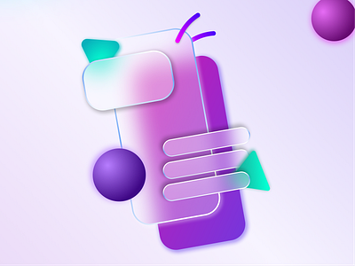 Glassomorphism UX app branding design graphic design illustration logo typography ui ux vector