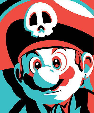 Mario Portrait character design digital gaming graphic design illustration mario nintendo portrait super mario vector vector art