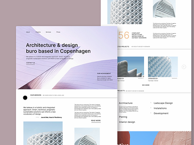 Architecture Buro landing page design adobe animation branding design figma graphic design hero section illustration landing landing page logo ui ux web webflow website