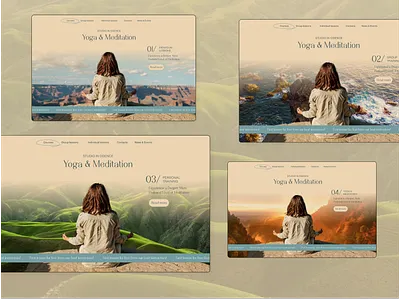 Yoga & Meditation website hero section prototype ! adobe animation branding design development figma graphic design illustration logo motion graphics typography ui ux web webdesign website