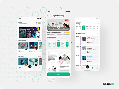 Deck - Online Courses Scheduled design ui user experience user interface ux