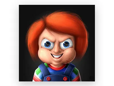 Chucky - Procreate Time-lapse cartoon childs play chucky design digital art digital illustration horror movie illustration john nobrand procreate procreate app
