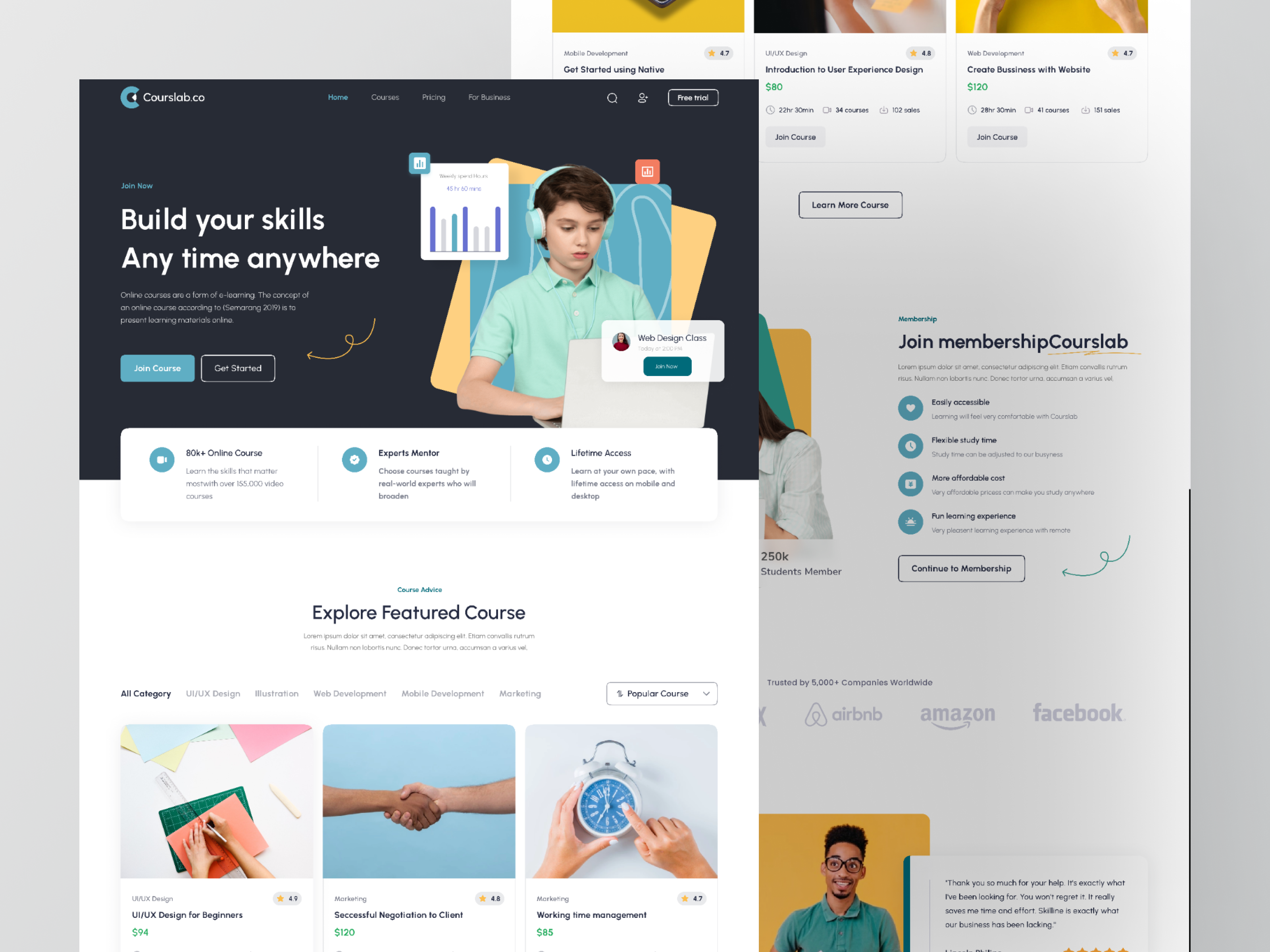Example of Webflow Edits, New Pages, Responsiveness