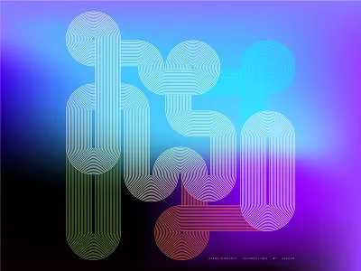 COLORED LINES #1 adobe design gradient graphic design illustration illustrator line pattern