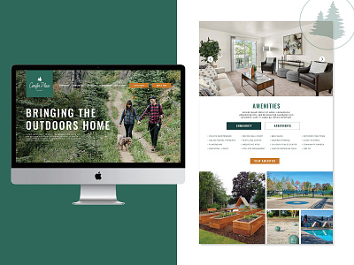 Conifer Place Apartments - Branding, Identity, & Website apartment branding apartment logo apartment website apartments branding and identity branding refresh corvallis handlettering identity logo design oregon outdoors pnw portland property management seattle design agency website website design website template website wireframe