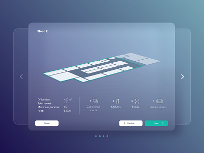 Available office space visualizations app design floor floor plan gojs illustration map offer office office space room smart building ui visualization web