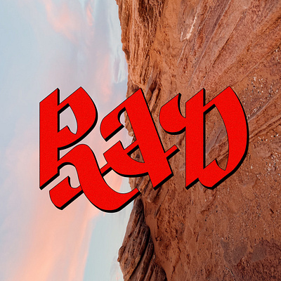 Rad desert design lettering typography utah