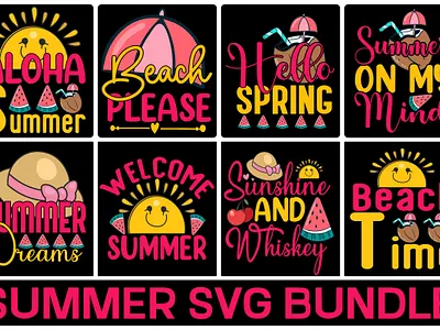 SUMMER SVG BUNDLE 3d animation graphic design logo motion graphics ui
