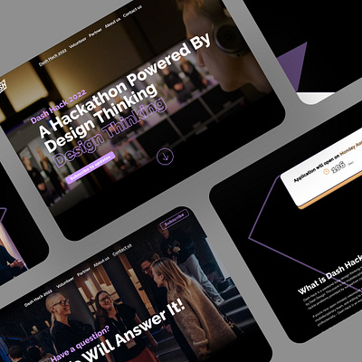 Dash Hack 2022 - landing page design ui ux web design