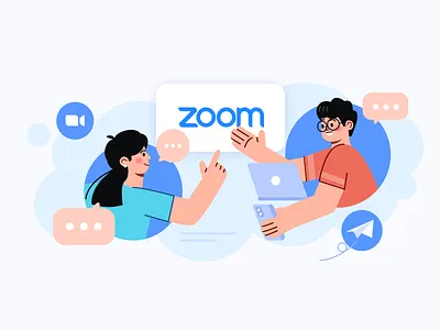 Online Meeting Illustration illustration meeting work