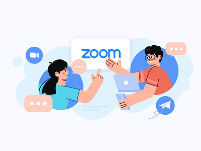 Online Meeting Illustration illustration meeting work