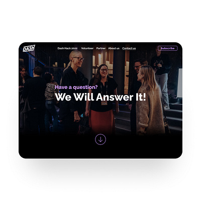 Dash Hack website - Contact us page branding design ux web design