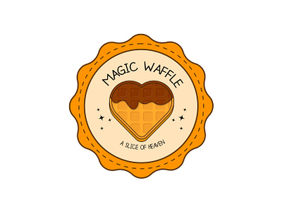 Waffle - Badge Logo badge logo branding food graphic design illustration illustrations logo vector waffle