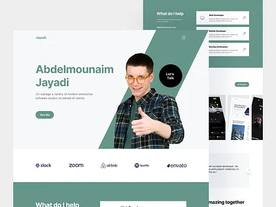 Personal Portfolio Website agency website clean design home page landing page personal personal website portfolio portfolio website product ui web design website