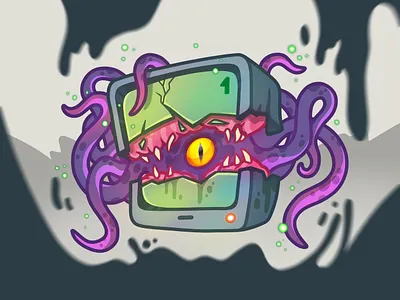 ZombTV art illustration nft tv