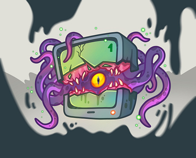 ZombTV art illustration nft tv