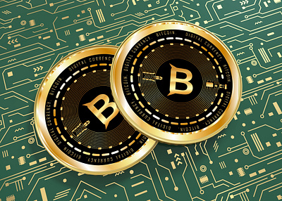 3d crypto coin cryptocurrency token bitcoin gold logo 3d bicoin blockchain branding crypto cryptocurrency design gold graphic design illustration logo silver token vector