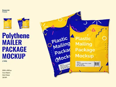 Polyethylene Mailer Package Mockup template