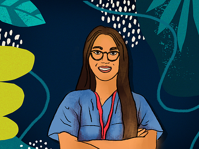 Dr. Amalina Che Bakri blue design dramalinachebakri illustrations surgeon woman womensday