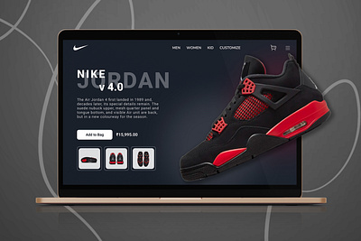 Nike Landing Page Concept branding graphic design landing page photoshop ui uiux web design website