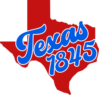Texas 1845 logo 1845 blue design graphic design history logo lone star state red texas