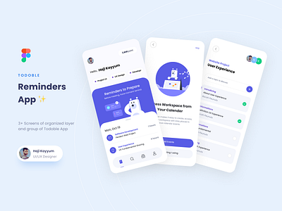 Reminders App ✨ app appdesign design illustration reminder reminders