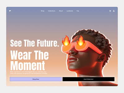 Eye Wear Website Hero Section agency agency website best ui design branding design illustration landingpagedesign logo ui website design