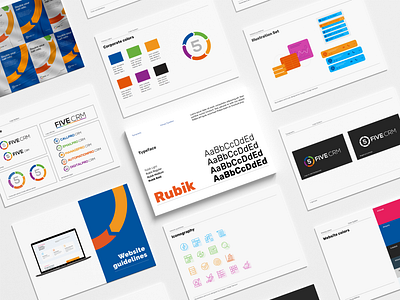FiveCRM New Branding Guide brandguide branding design illustration logo rebranding ui ux vector