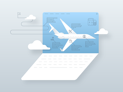 Aircraft management software aircraft commercial illustration