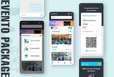 Evento- Event Booking App application event management event package events mobileapp ui ux