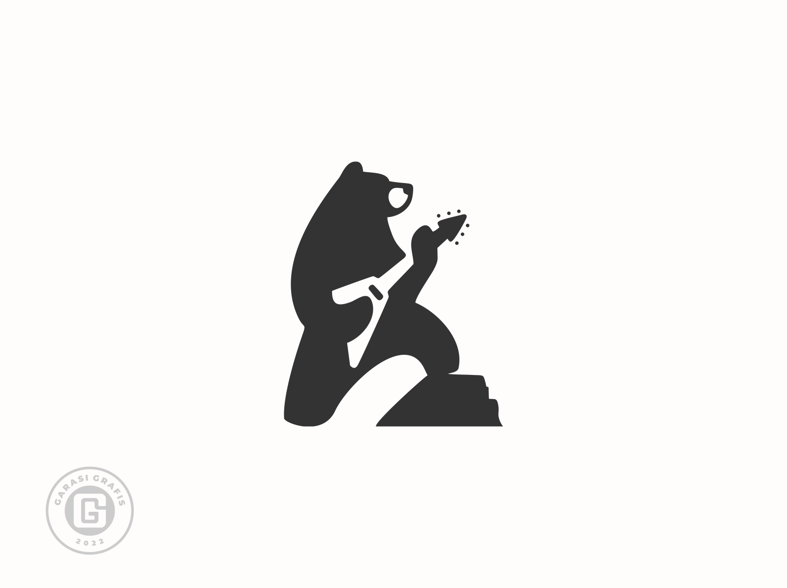 Example of Negative Space Character Logo Design