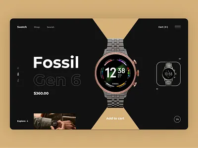 The first screen of the watch store brightly clock collection design expensive fascinatingly first screen flagship illustration landing page location nice ornate soft color typography ui unusual ux web designer wrist watch