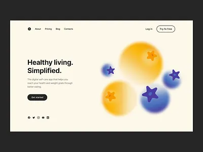 Food Tracker food fruits gradient illustration minimalism web