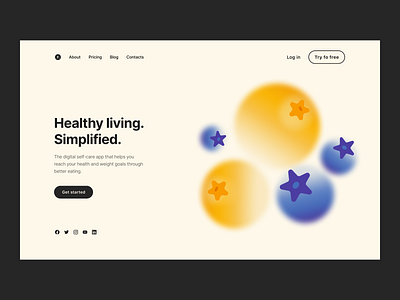 Food Tracker food fruits gradient illustration minimalism web