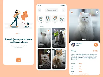 🐈 Pets Adoption App 🐶 app graphic design mobile app pet shop uı ux 🐈 pets adoption app 🐶