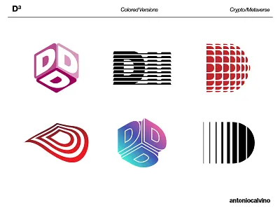 D Explorations 3d logo blockchain brand branding crypto cryptocurrency design dribbble graphicdesign letter d letter mark logo logo design logo mark logodesign mark metaverse symbol vector web3