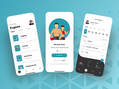 Workout mobile app app il illustration mobile sport ui ux workour